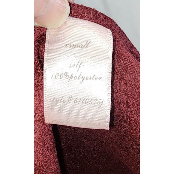 ALYA Women's Red Faux Suede Peplum Tank Top Size XS - Picture 8 of 9